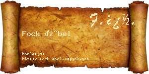 Fock Ábel névjegykártya