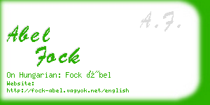 abel fock business card